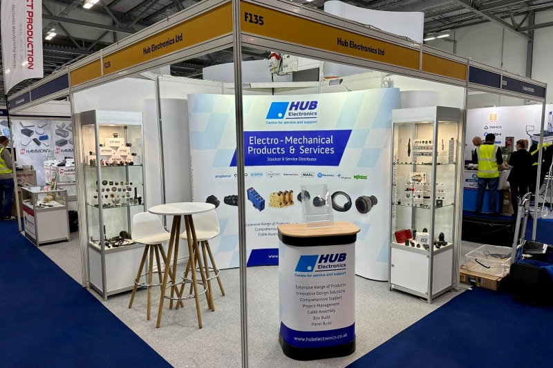 Our stand (F135), freshly set up for the first day of the three-day exhibition