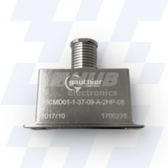 GCMD01-1-31-04-A-2-08 - Gauthier Straight Shielded Micro D-Sub Adaptor, Shell Size 9, Spout Size 04, MIL-DTL-83513, Electroless Nickel