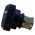 Side view of EMCA Straight Screened Adaptor in Black Hybrid finish (Part Number: A37-526-3J07KN)