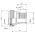 Dimensions of EMCA Straight (RFI/EMI) Screened Adaptor in Olive Drab Zinc Cobalt finish (Part Number: A37-796-6410)