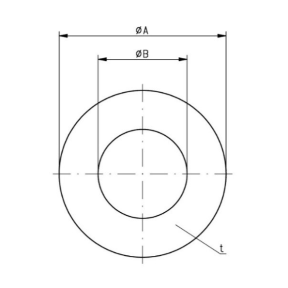 Dimensions of EMCA Electrically Conductive Gasket (Part Number: F98-202-Y34 (VG96940-06-G005B))