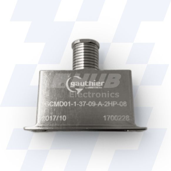 GCMD01-1-51-08-A-2-08 - Gauthier Straight Shielded Micro D-Sub Adaptor, Shell Size 9, Spout Size 08, MIL-DTL-83513, Electroless Nickel